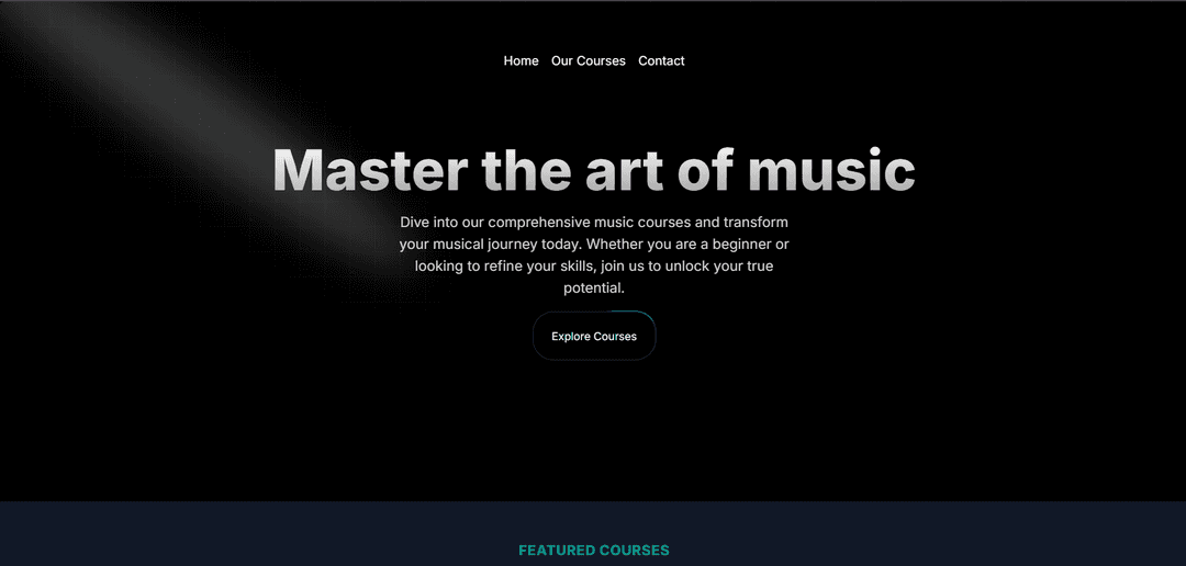 Music School Website