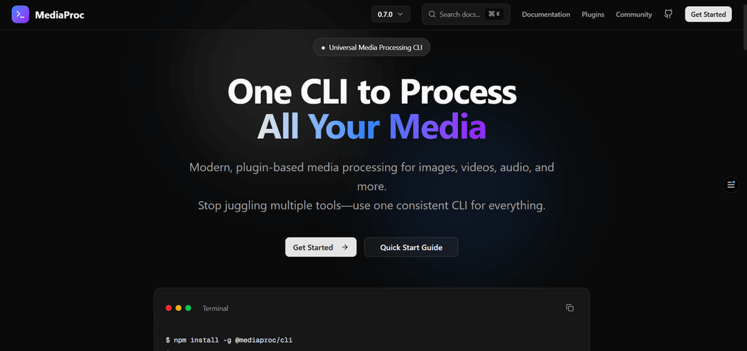 MediaProc - One CLI to Process All Your Media